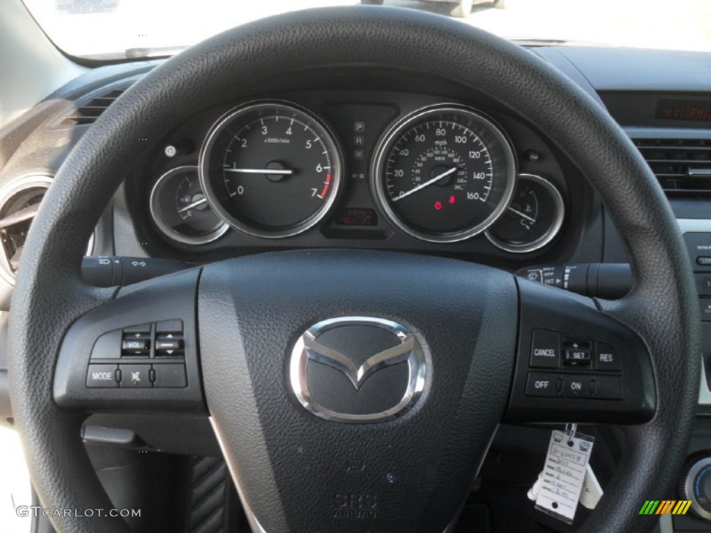 2011 Mazda MAZDA6 i Sport Sedan Black Steering Wheel Photo #59622561