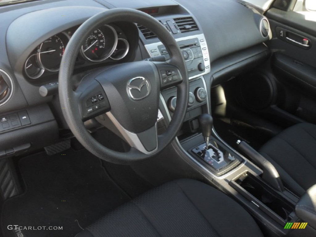 Black Interior 2011 Mazda MAZDA6 i Sport Sedan Photo #59622669