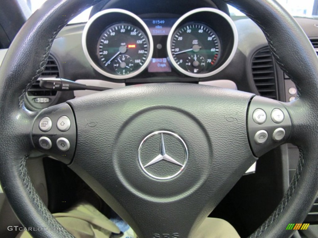 2005 Mercedes-Benz SLK 350 Roadster Ash Grey Steering Wheel Photo #59623367