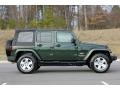 2010 Natural Green Pearl Jeep Wrangler Unlimited Sahara 4x4  photo #12