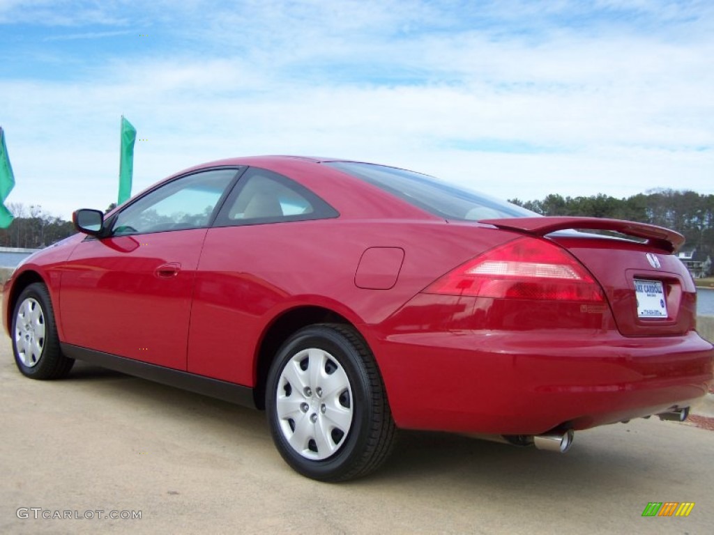 2003 Accord LX V6 Sedan - San Marino Red / Ivory photo #6