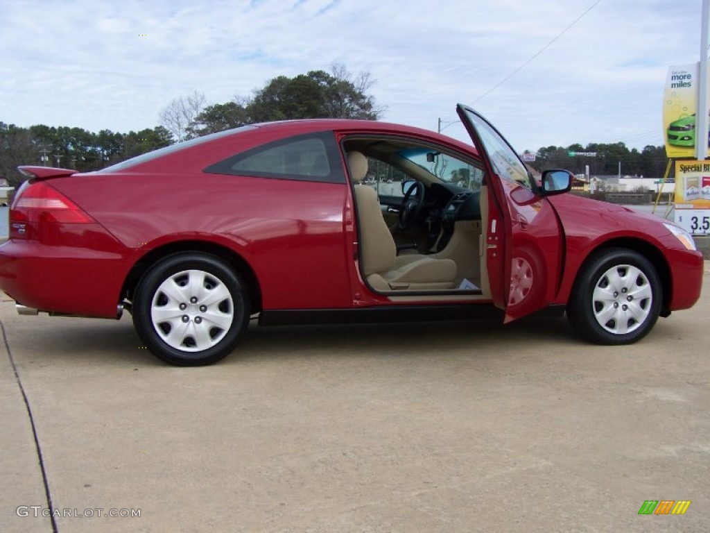 2003 Accord LX V6 Sedan - San Marino Red / Ivory photo #9