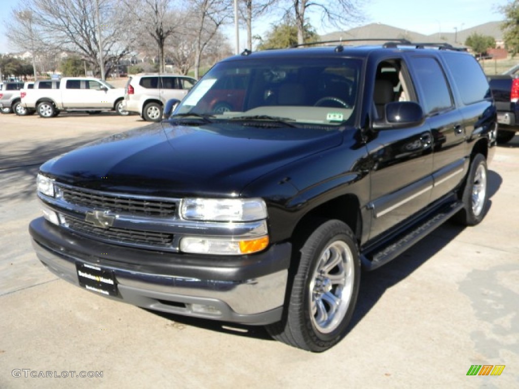 2003 Suburban 1500 LT - Black / Tan/Neutral photo #1