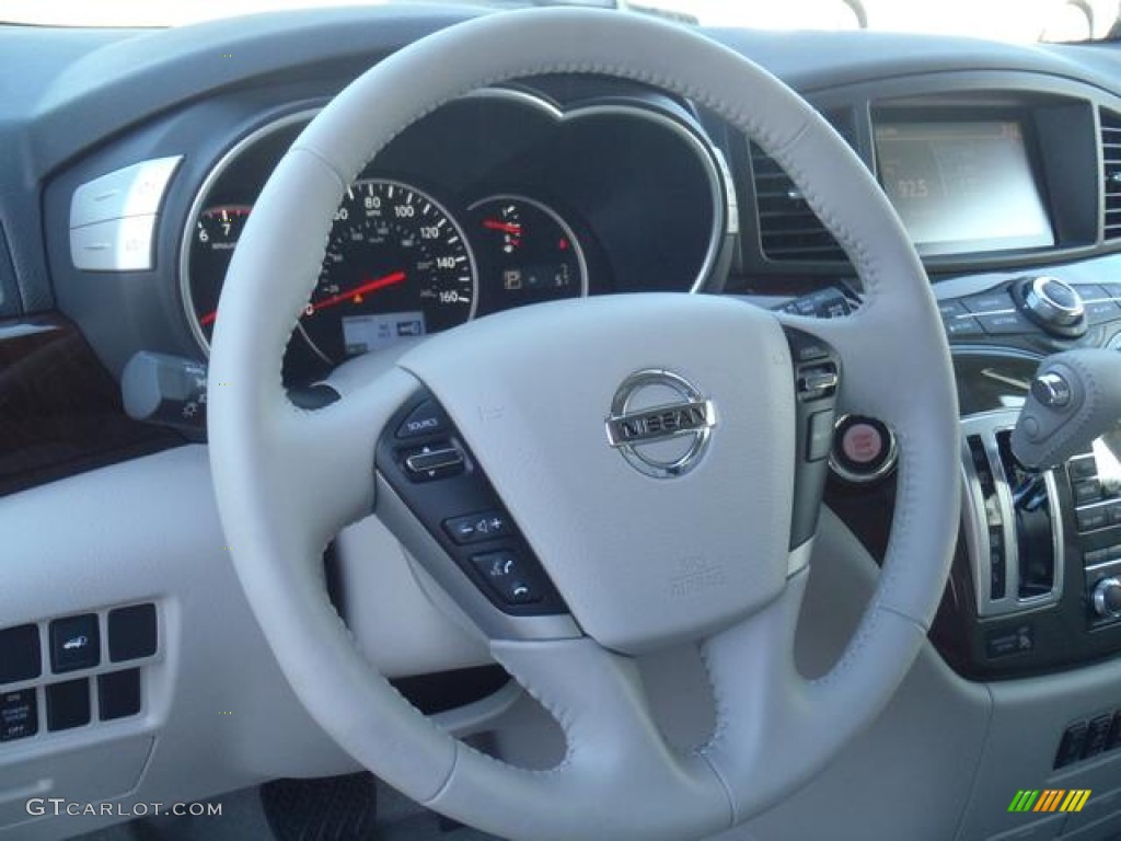 2012 Nissan Quest 3.5 SL Gray Steering Wheel Photo #59628330