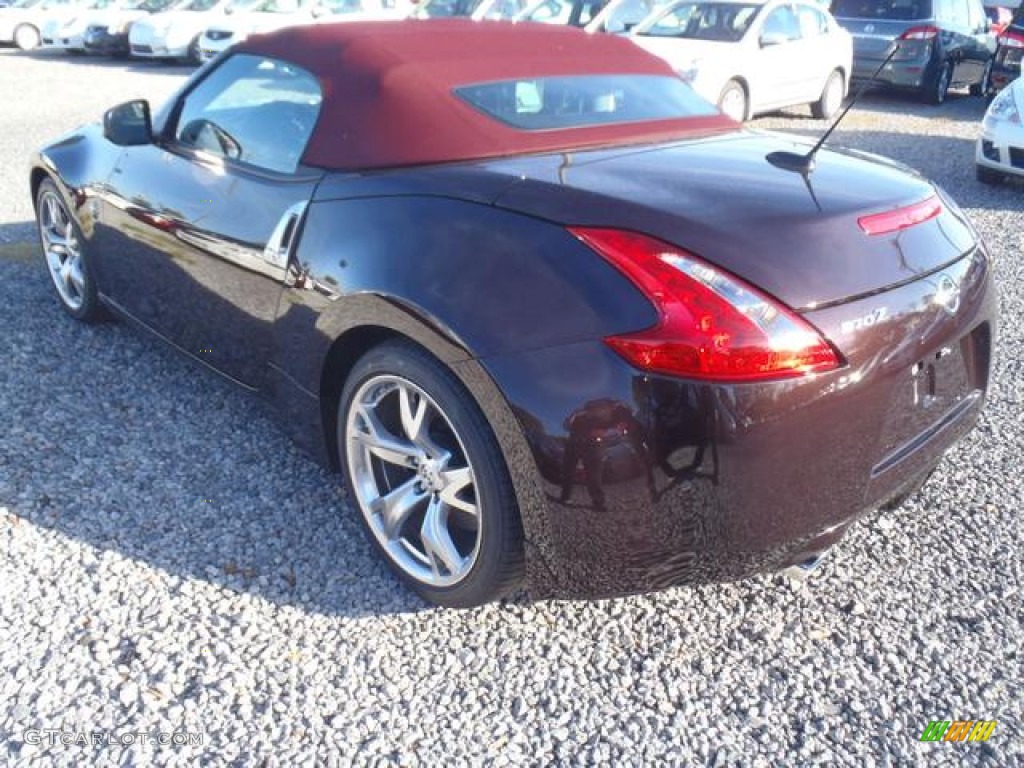 2012 370Z Touring Roadster - Black Cherry / Wine Red photo #3