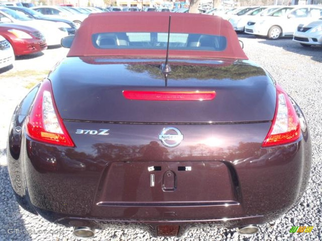 2012 370Z Touring Roadster - Black Cherry / Wine Red photo #4