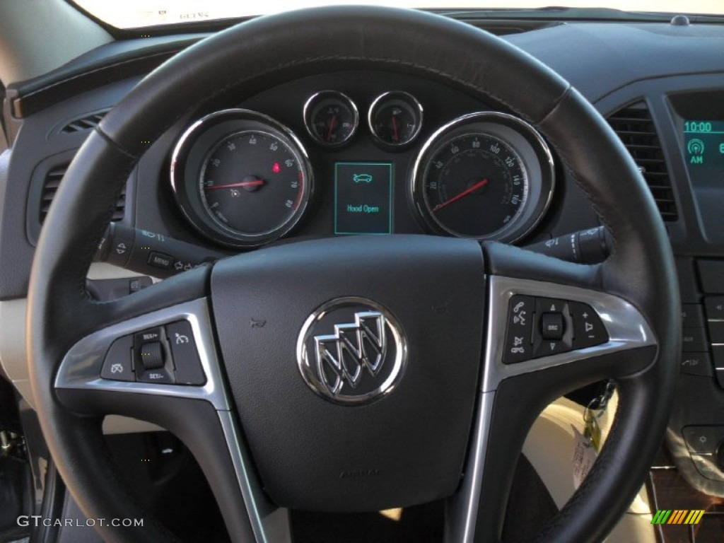 2011 Buick Regal CXL Cashmere Steering Wheel Photo #59628726