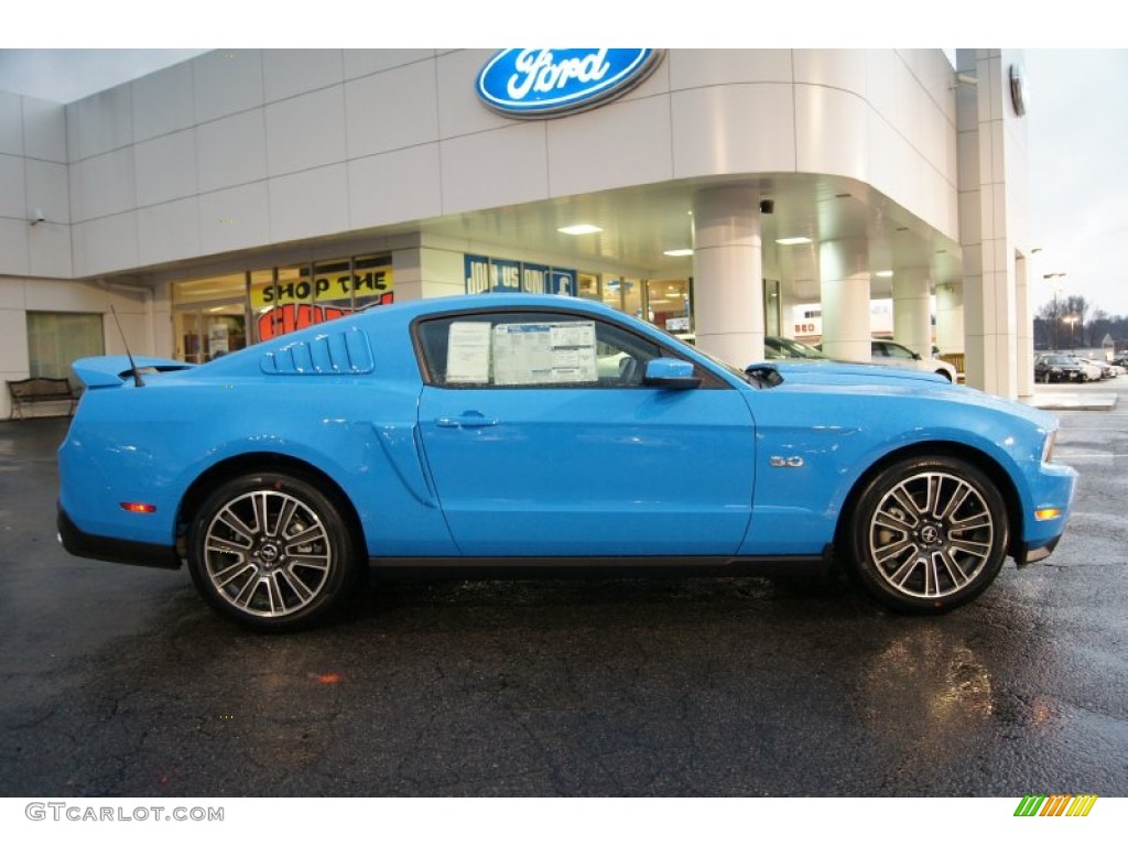 Grabber Blue 2012 Ford Mustang GT Premium Coupe Exterior Photo #59628962