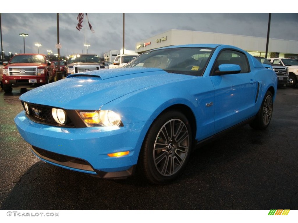 Grabber Blue 2012 Ford Mustang GT Premium Coupe Exterior Photo #59628996