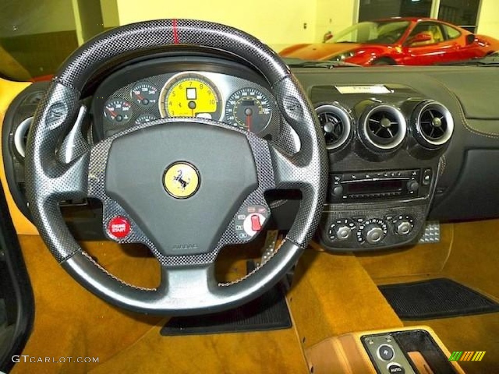 2006 Ferrari F430 Spider F1 Beige Steering Wheel Photo #59629272
