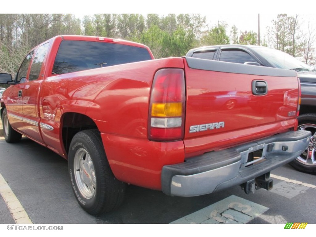 Fire Red 2002 GMC Sierra 1500 SLE Extended Cab Exterior Photo #59630088