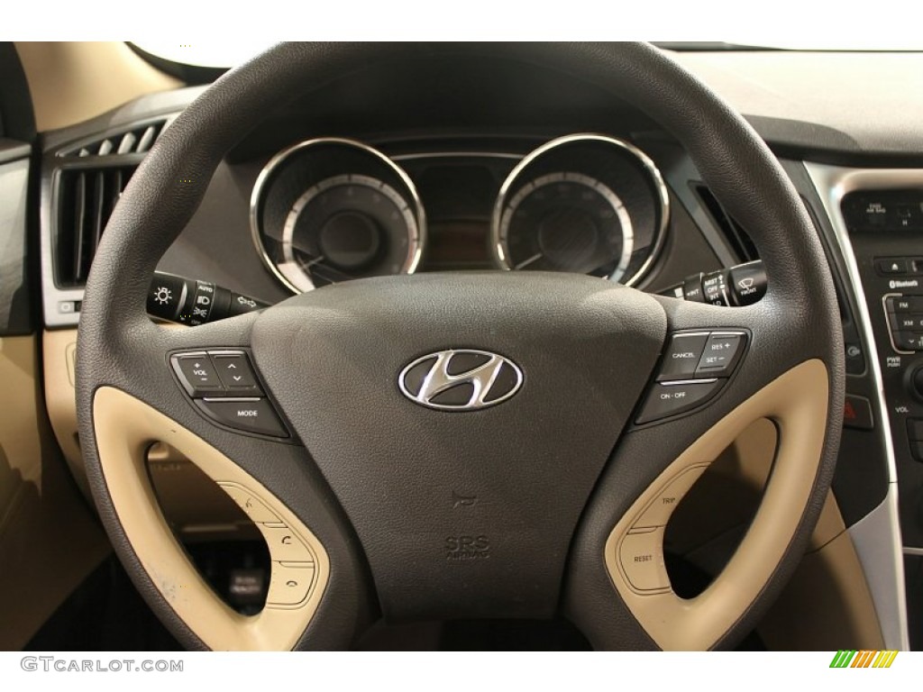 2011 Hyundai Sonata GLS Camel Steering Wheel Photo #59631264