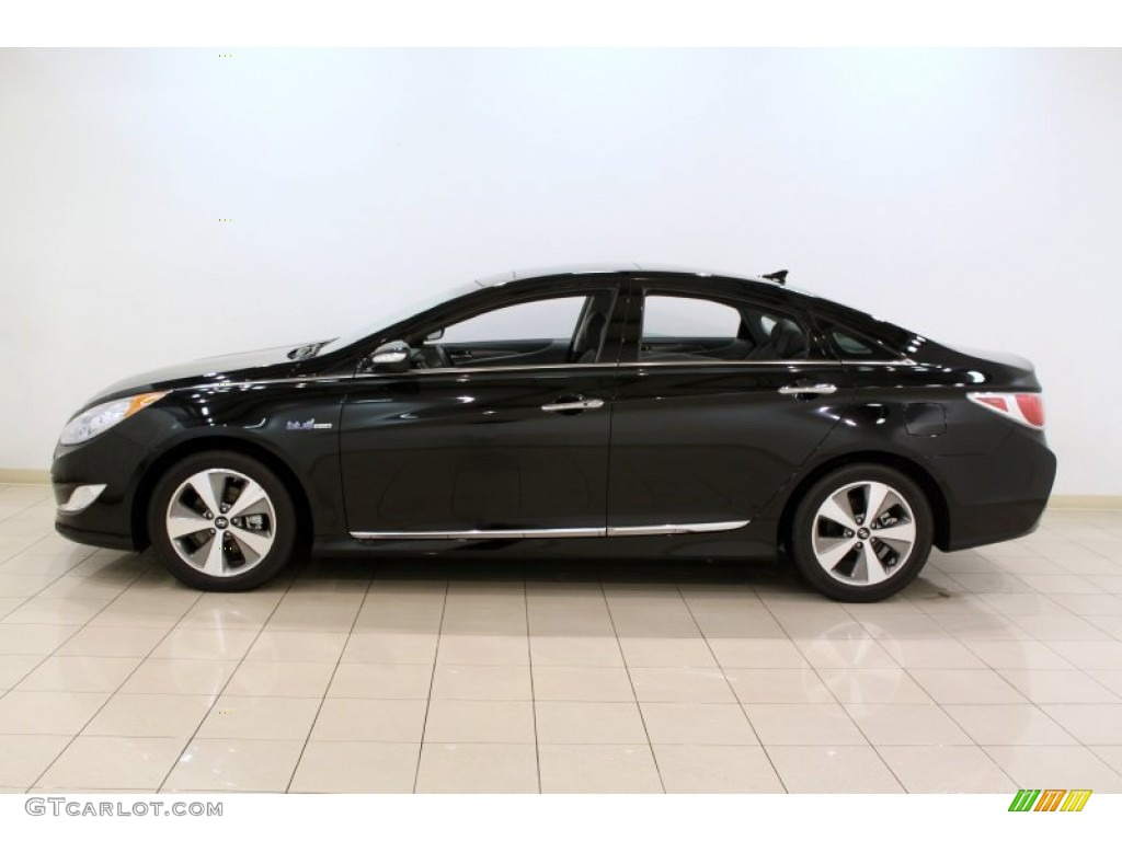 Black Onyx Pearl 2011 Hyundai Sonata Hybrid Exterior Photo #59631594