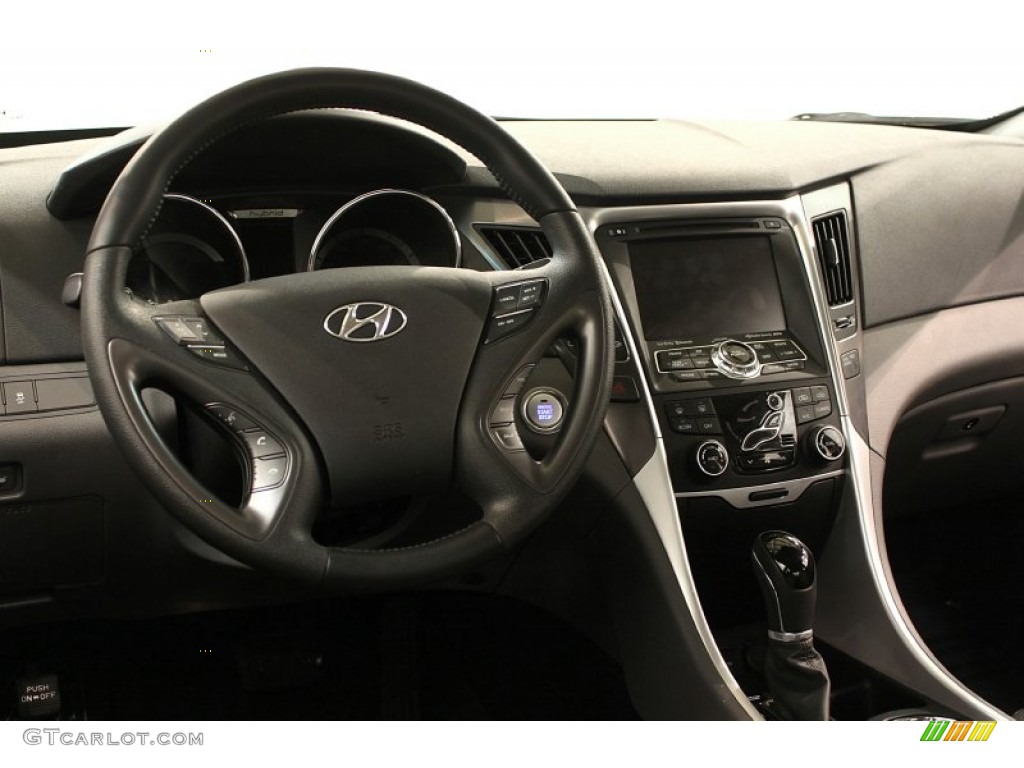 2011 Hyundai Sonata Hybrid Gray Dashboard Photo #59631621