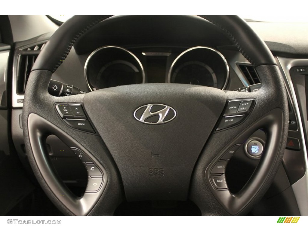 2011 Hyundai Sonata Hybrid Gray Steering Wheel Photo #59631627