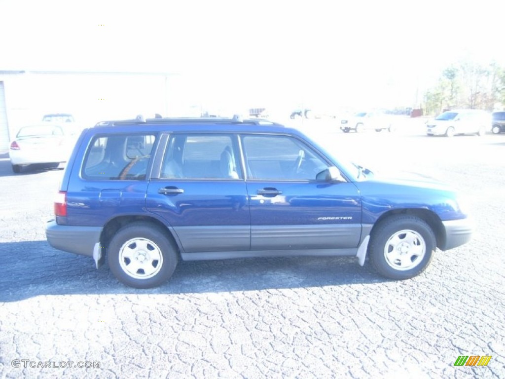 2002 Forester 2.5 L - Blue Ridge Pearl / Beige photo #4