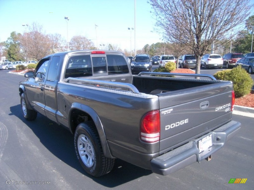 2003 Dakota SXT Club Cab - Graphite Metallic / Dark Slate Gray photo #7