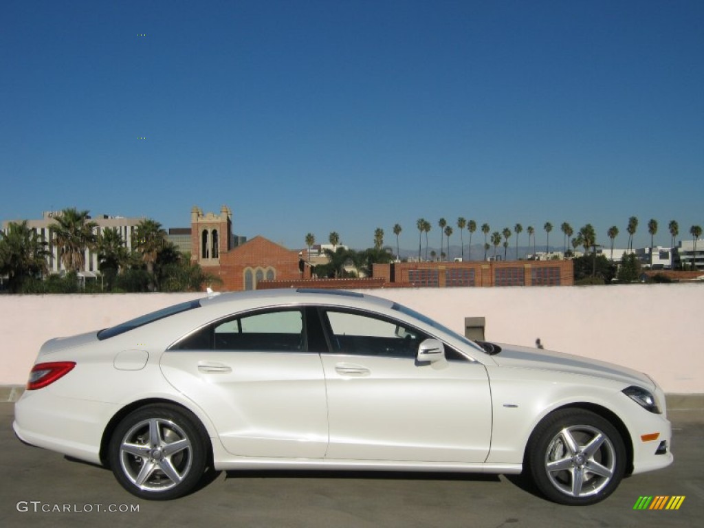 Diamond White Metallic 2012 Mercedes-Benz CLS 550 Coupe Exterior Photo #59635053