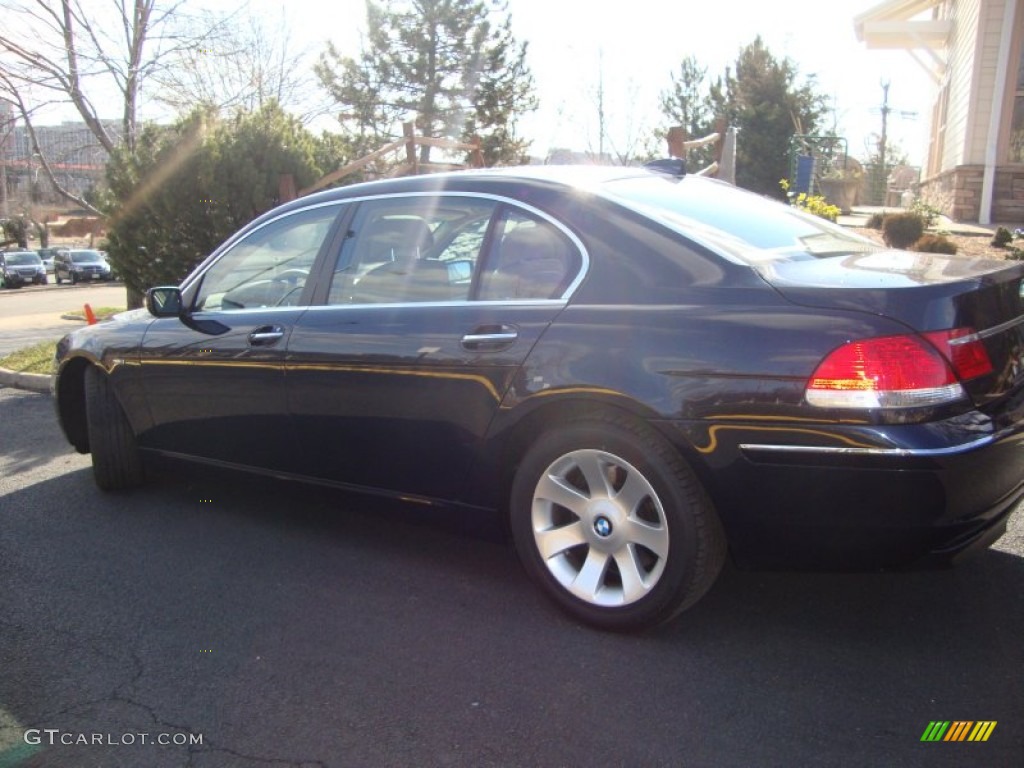 2008 7 Series 750Li Sedan - Monaco Blue Metallic / Natural Brown photo #3