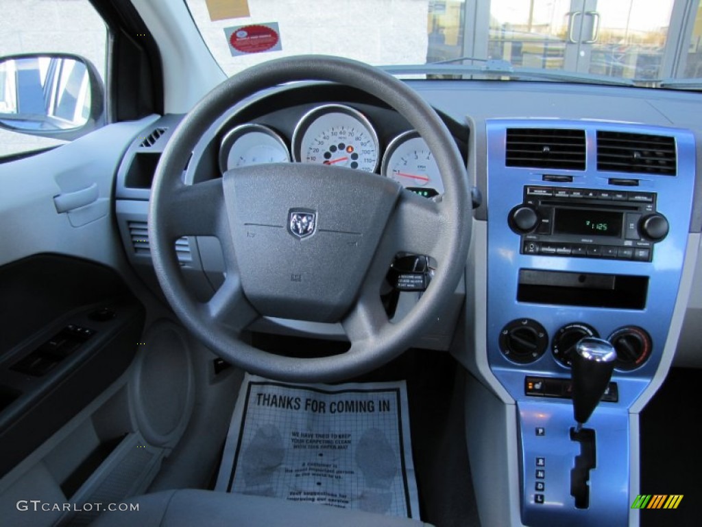 2007 Dodge Caliber SXT Pastel Slate Gray/Blue Dashboard Photo #59636370