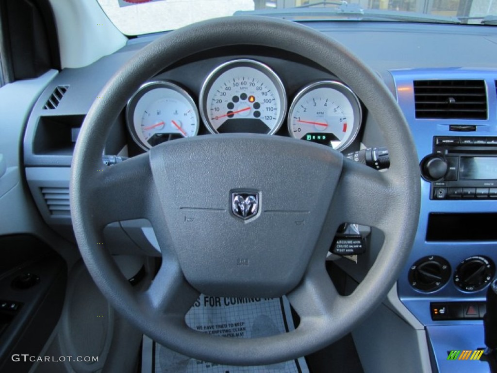 2007 Dodge Caliber SXT Pastel Slate Gray/Blue Steering Wheel Photo #59636382