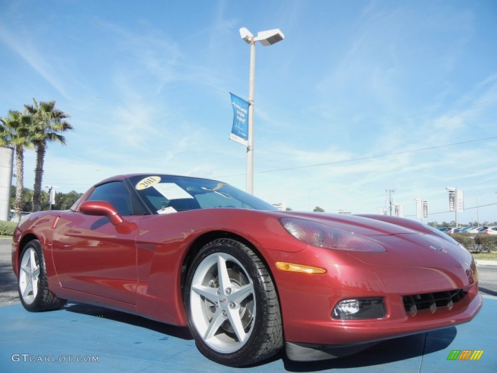 2011 Corvette Coupe - Crystal Red Tintcoat Metallic / Ebony Black photo #7