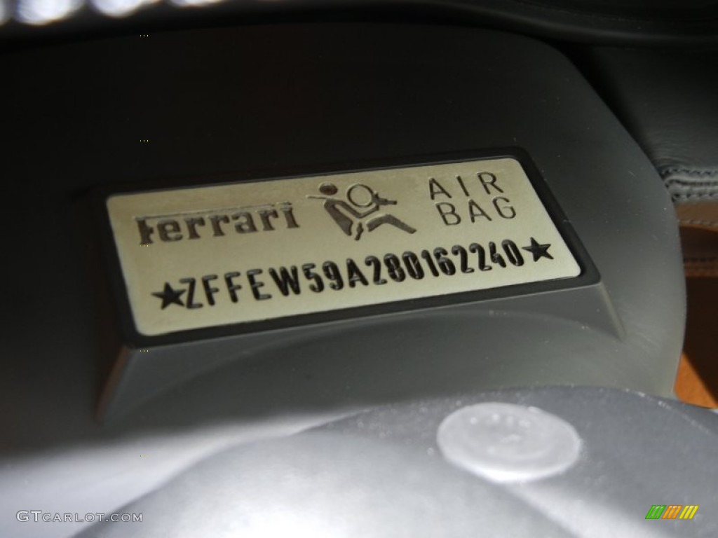 2008 Ferrari F430 Spider F1 Info Tag Photo #59638518