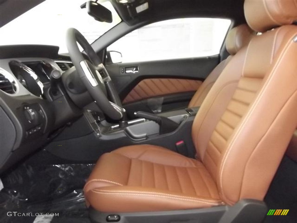 Saddle Interior 2012 Ford Mustang GT Premium Coupe Photo #59640233
