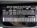 040: Black 2011 Mercedes-Benz E 350 Sedan Color Code