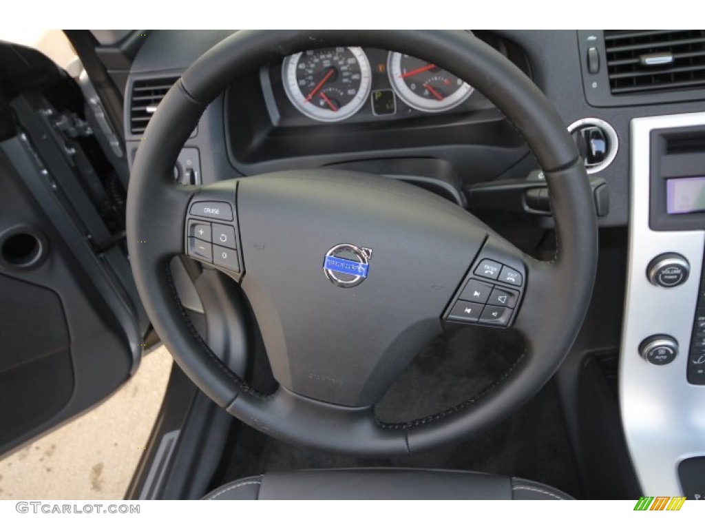 2012 Volvo C70 T5 Off Black Steering Wheel Photo #59642636