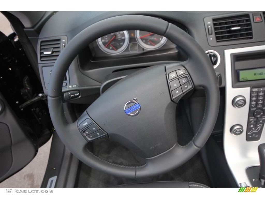 2012 Volvo C70 T5 Off Black Steering Wheel Photo #59642777