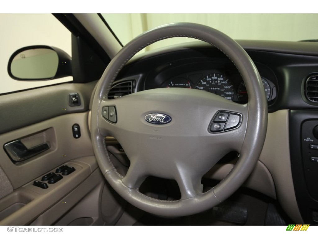 2001 Ford Taurus SE Medium Parchment Steering Wheel Photo #59643272