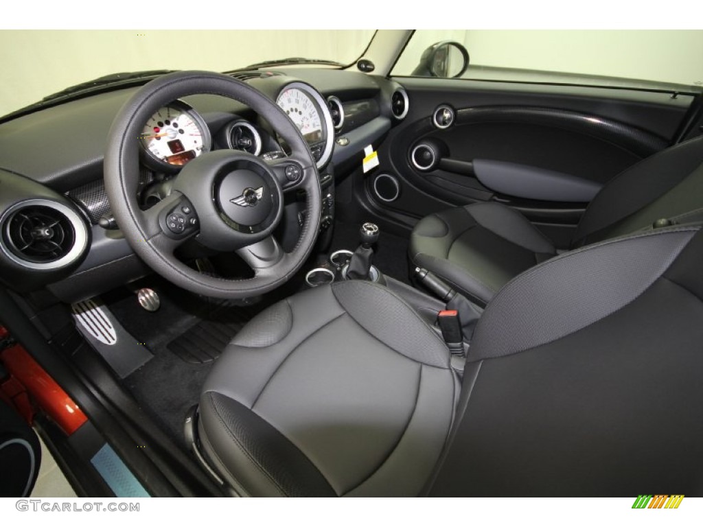 Carbon Black Interior 2012 Mini Cooper S Hardtop Photo #59644868
