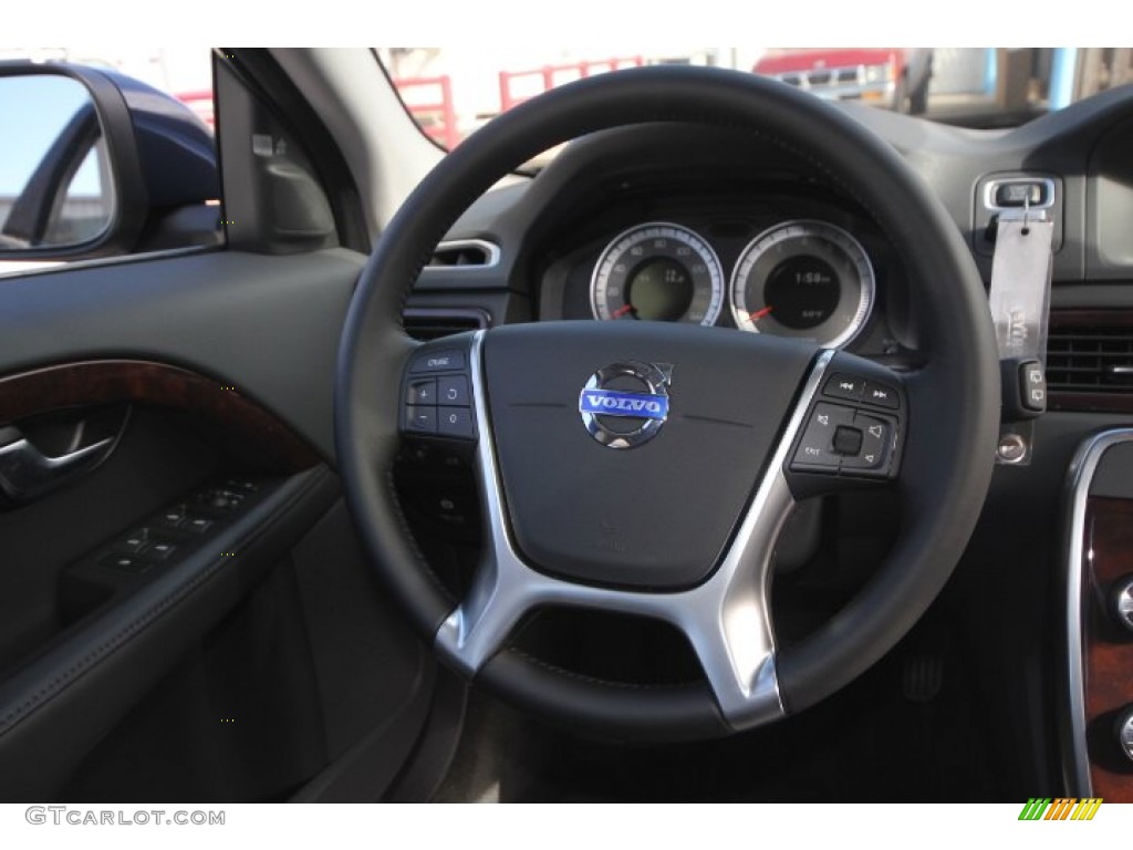 2012 Volvo XC70 3.2 Off Black Steering Wheel Photo #59645015
