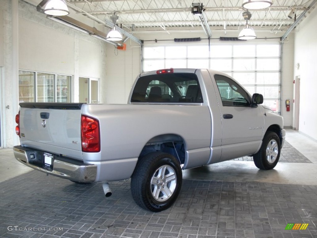 2007 Ram 1500 SLT Regular Cab - Bright Silver Metallic / Medium Slate Gray photo #4