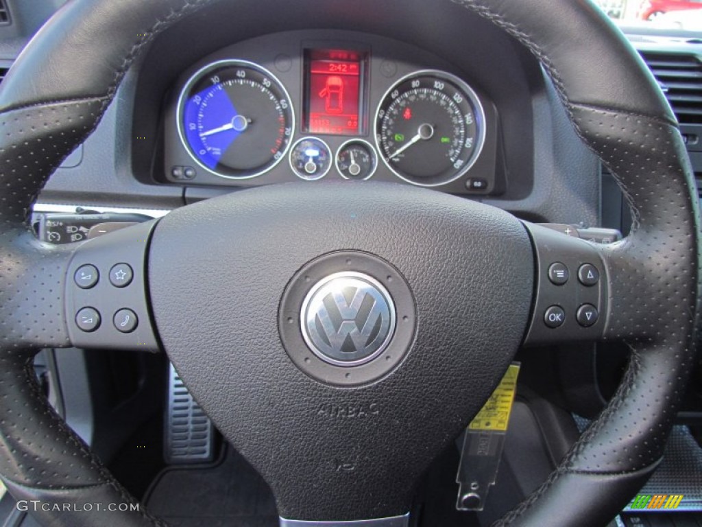 2008 Volkswagen R32 Standard R32 Model Anthracite Steering Wheel Photo #59649809