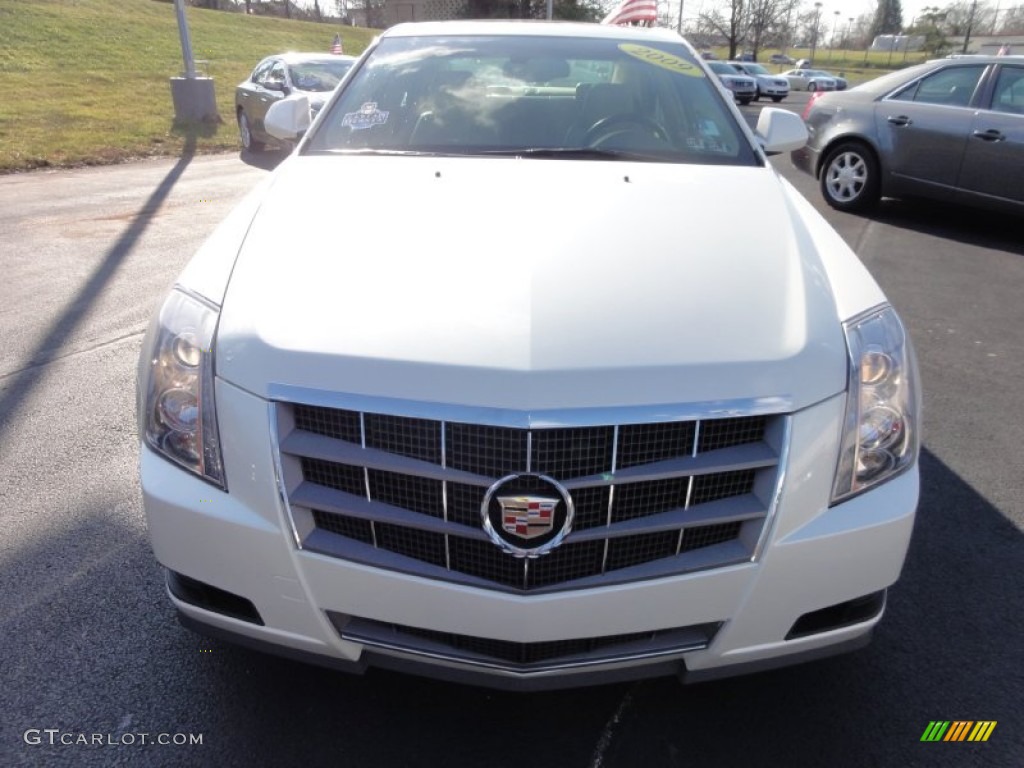 2009 CTS 4 AWD Sedan - White Diamond Tri-Coat / Cashmere/Cocoa photo #3