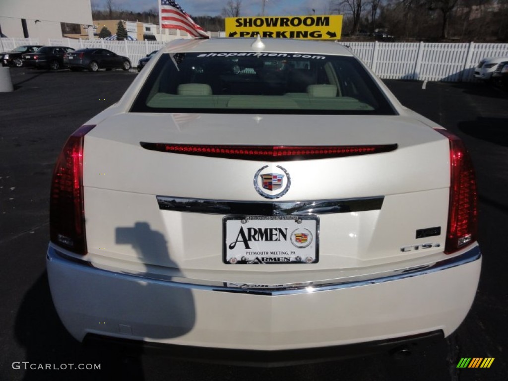 2009 CTS 4 AWD Sedan - White Diamond Tri-Coat / Cashmere/Cocoa photo #9