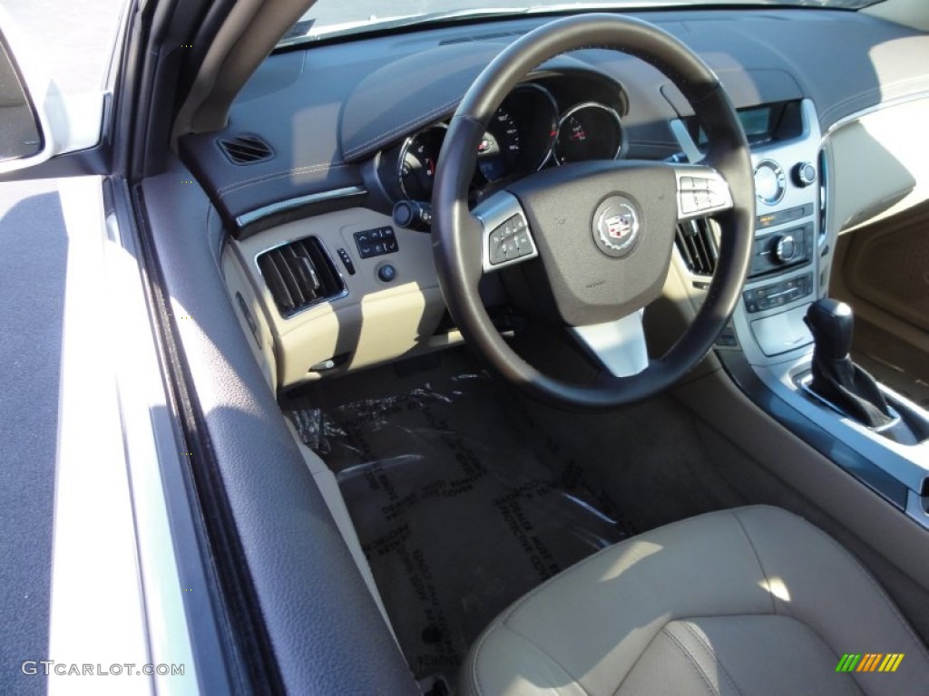 2009 CTS 4 AWD Sedan - White Diamond Tri-Coat / Cashmere/Cocoa photo #12