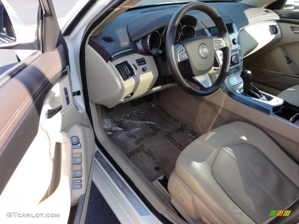 2009 CTS 4 AWD Sedan - White Diamond Tri-Coat / Cashmere/Cocoa photo #13