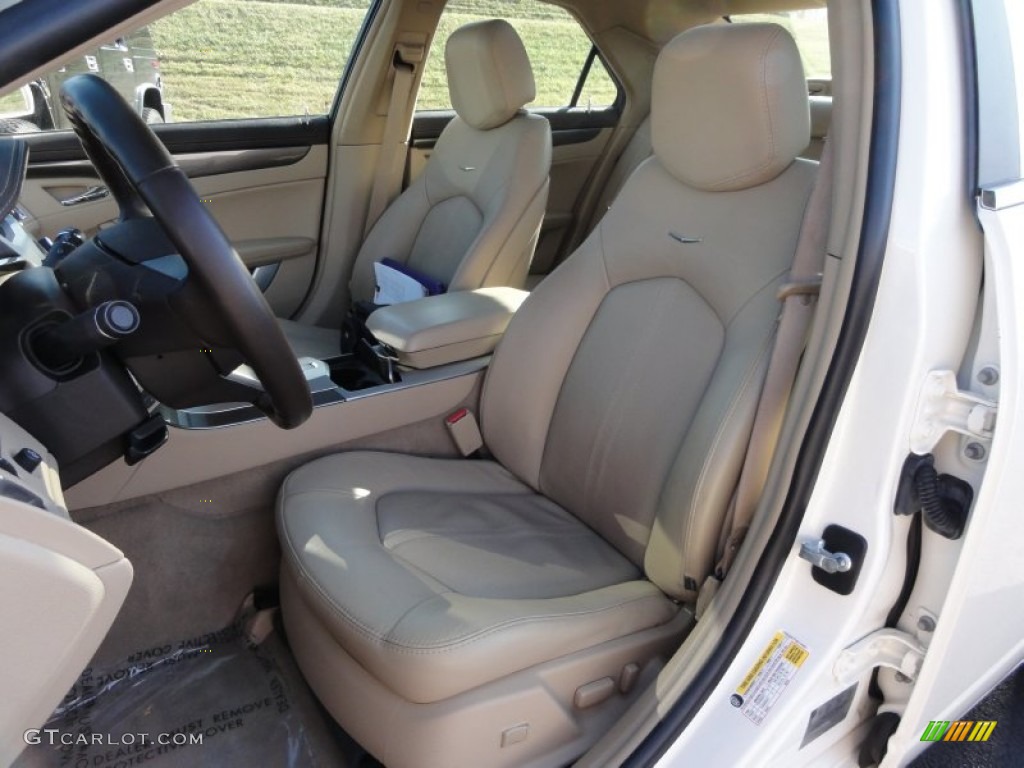 2009 CTS 4 AWD Sedan - White Diamond Tri-Coat / Cashmere/Cocoa photo #17