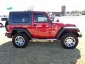2007 Flame Red Jeep Wrangler X 4x4  photo #6