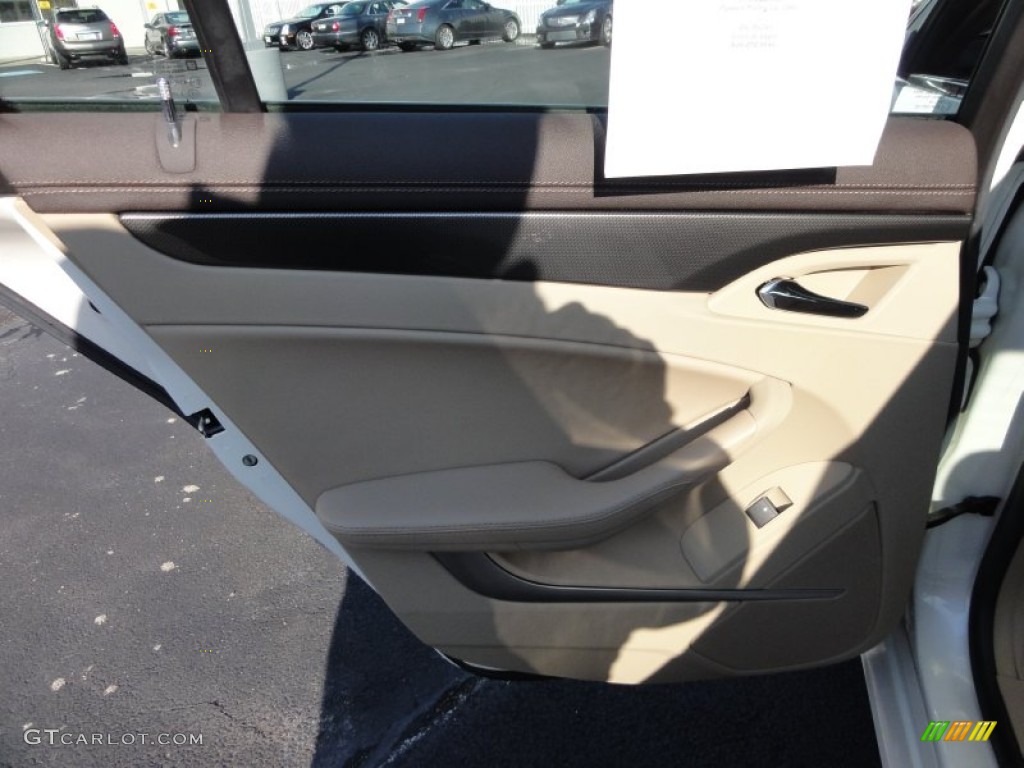 2009 CTS 4 AWD Sedan - White Diamond Tri-Coat / Cashmere/Cocoa photo #26