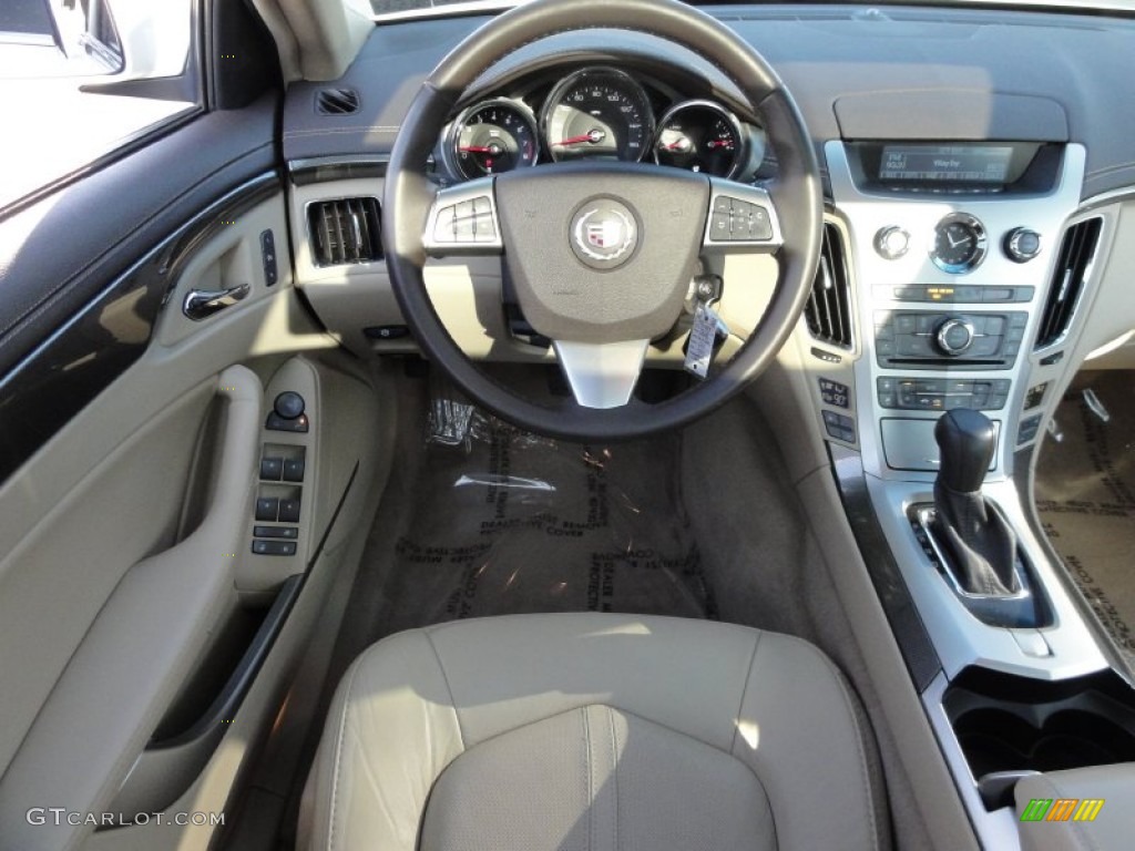 2009 CTS 4 AWD Sedan - White Diamond Tri-Coat / Cashmere/Cocoa photo #28