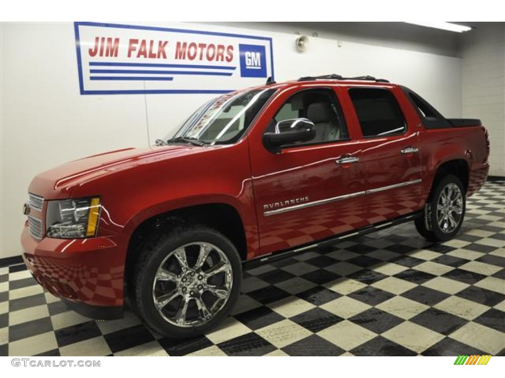 2012 Avalanche LTZ 4x4 - Victory Red / Dark Titanium/Light Titanium photo #24