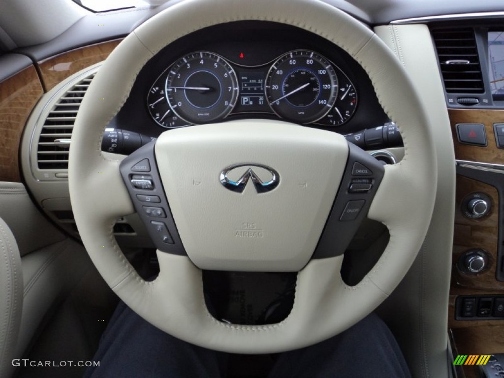 2012 Infiniti QX 56 Wheat Steering Wheel Photo #59651544
