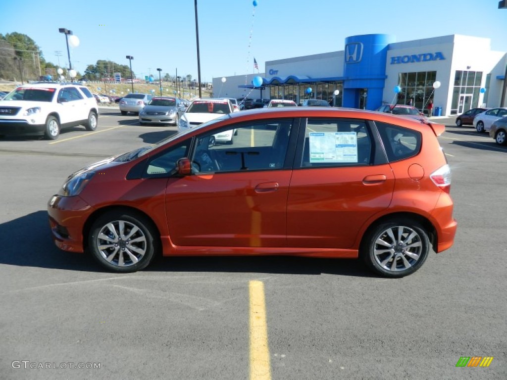 Orangeburst Metallic 2012 Honda Fit Sport Exterior Photo #59652768