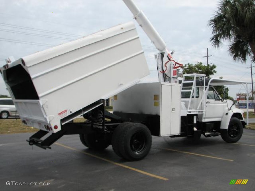 1998 F800 Regular Cab Utility Bucket Truck - White / Beige photo #3