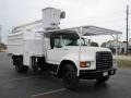 White 1998 Ford F800 Regular Cab Utility Bucket Truck Exterior