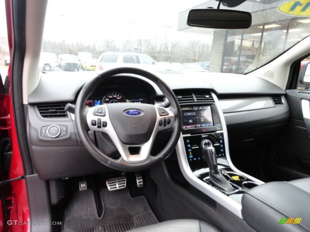 2011 Ford Edge Sport AWD Charcoal Black/Silver Smoke Metallic Dashboard Photo #59653526